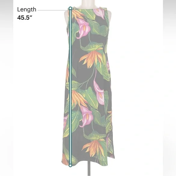 Tropical Floral Sleeveless Dress - Picture 4 of 5